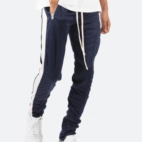 mens track pants with front zip